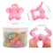 100Pcs Mini Flower Hair Clips Women Girls, Colorful Small Claw Clips Strong Grip Glitter Baby Hair Clip Cute Jaw Clips for Fine Hair Toddle Hair Accessories